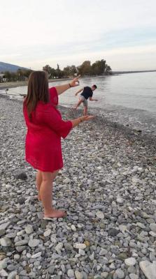 Kąpiel w morzu w listopadzie